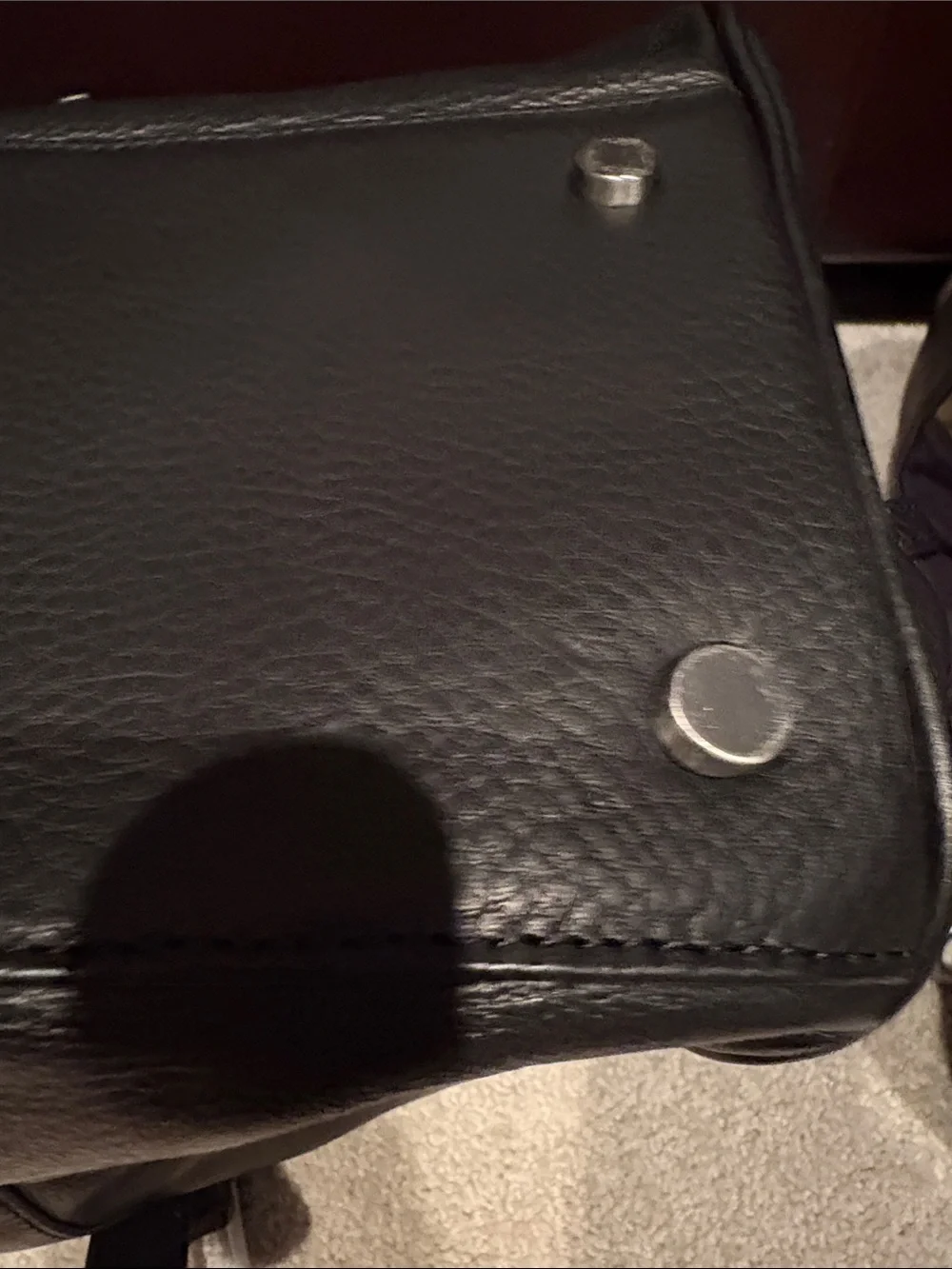 Trafalgar Black leather duffle bag Travel